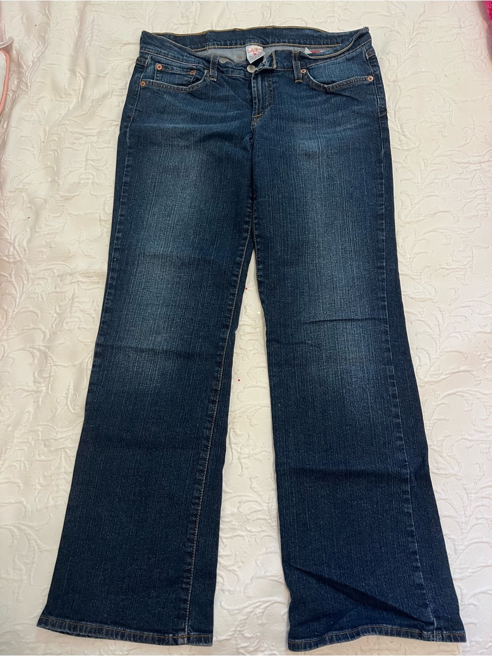 Lucky Brand Dark Blue Flare Jeans size 12, 31” inseam